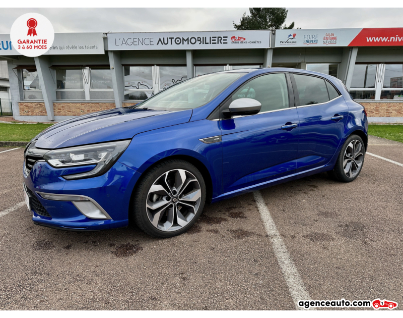 Achat voiture occasion, Auto occasion pas cher | Agence Auto Renault Megane IV 1.7 DCI GT LINE 150 CV EDC Bleu Année 2019 Automatique Diesel